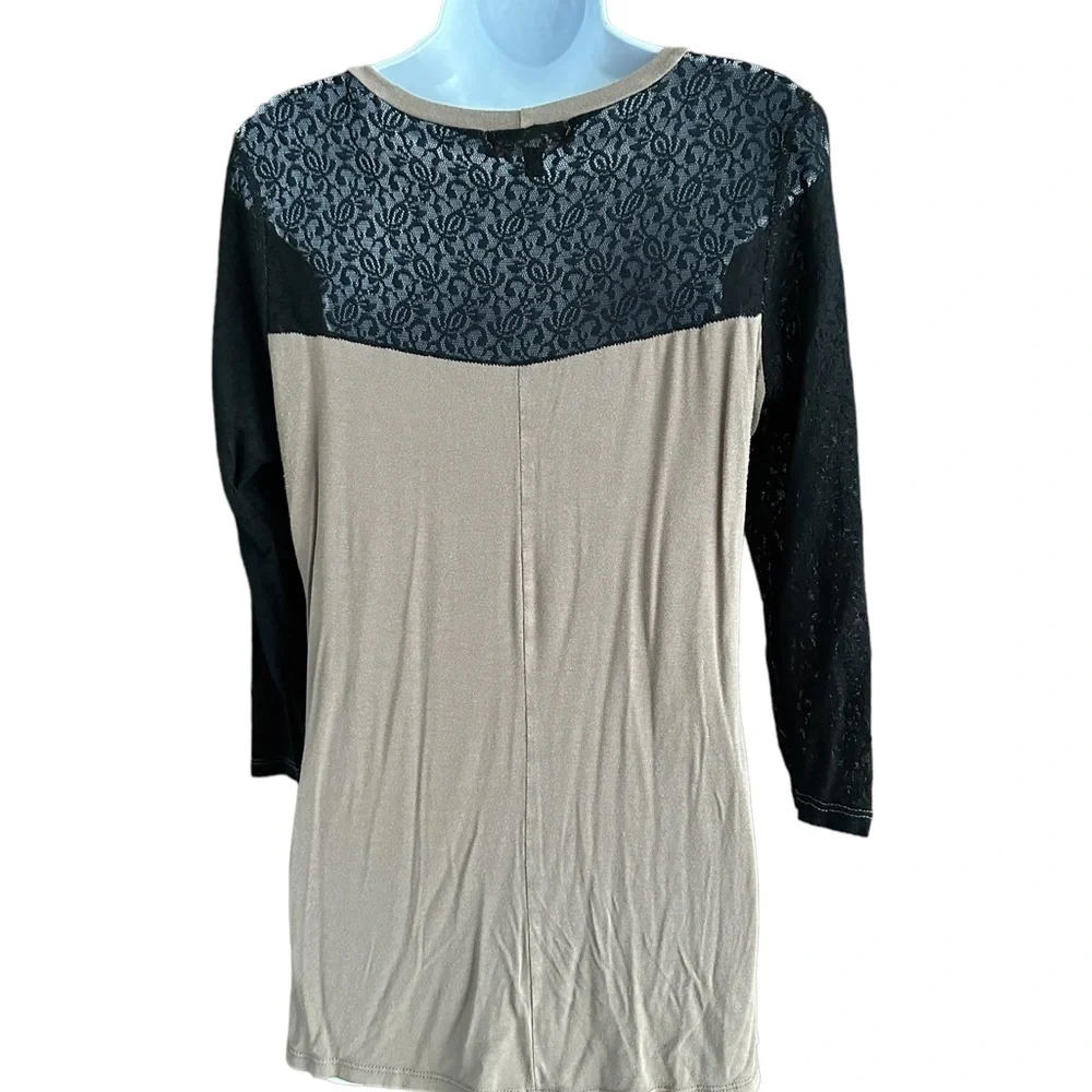 B.L.E.U. | Flocked Tunic Lace sleeves